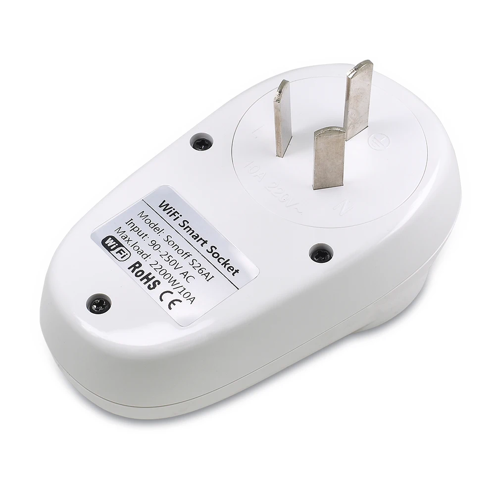 Интеллектуальный выключатель света Sonoff Basic S26 Wi Fi Беспроводной умная розетка