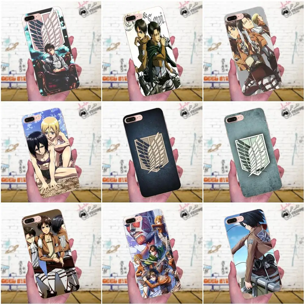 Аниме Атака Титанов Eren Levi Mikasa для Galaxy A3 A5 A7 On5 On7 2015 2016 2017 Grand Alpha G850 Core2 Prime S2