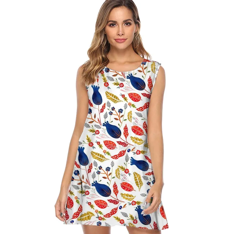 Summer Fashion Women Halloween ghost Printed Beach Dress Women Sleeveless O-Neck Loose Dresses Chiffon Vintage Dress Vestidos
Summer Fashion Women Halloween ghost Printed Beach Dress Women Sleeveless O-Neck Loose Dresses Chiffon Vintage Dress Vestidos