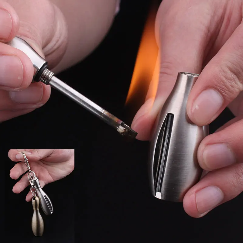 Torch Lighter Creative Stainless Steel Bowling Kerosene Oil Flame Lighter Million Matches Flint Fire Starter
Torch Lighter Creative Stainless Steel Bowling Kerosene Oil Flame Lighter Million Matches Flint Fire Starter