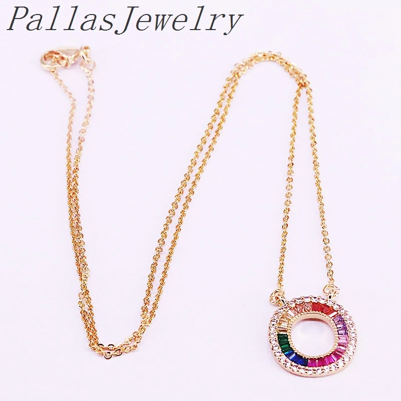 8Pcs New Fashion Micro Pave Rainbow Cubic Zirconia Gold Circle Pendant Necklace for Women Girls Jewelry
8Pcs New Fashion Micro Pave Rainbow Cubic Zirconia Gold Circle Pendant Necklace for Women Girls Jewelry
