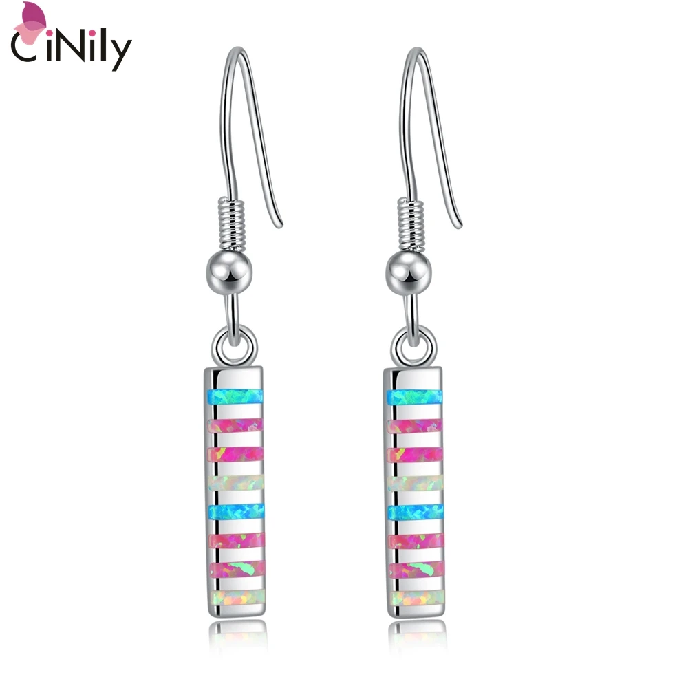 CiNily Created Pink White Blue Fire Opal Silver Plated Earrings Wholesale Fashion for Women Jewelry Dangle Earrings 1.5" OH2832
CiNily Created Pink White Blue Fire Opal Silver Plated Earrings Wholesale Fashion for Women Jewelry Dangle Earrings 1.5" OH2832