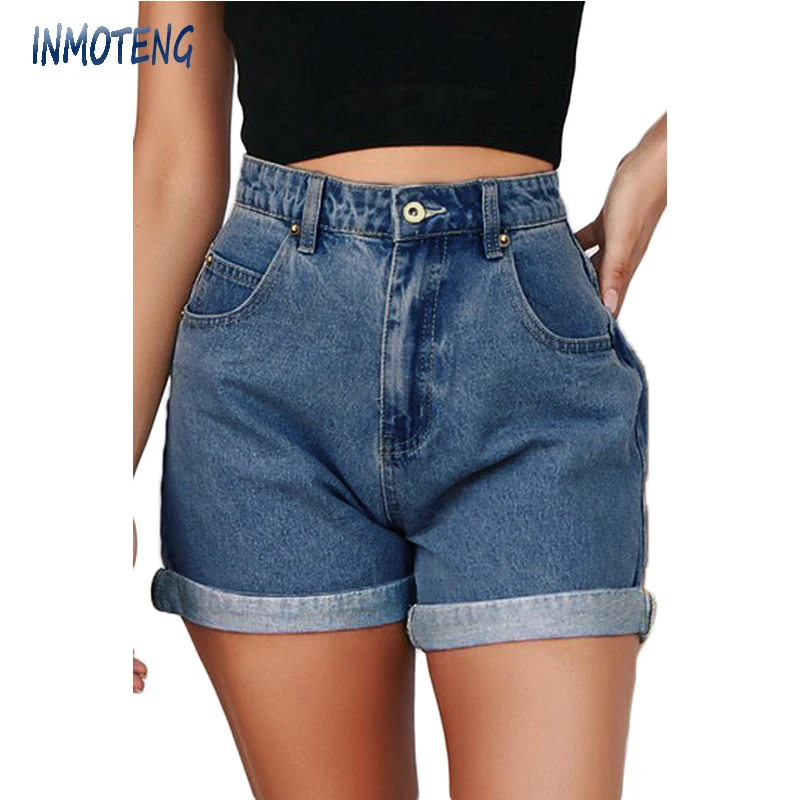 INMOTENG Blue/White/Black Vintage Denim High Waisted Folded Hem Jeans Shorts New Femme Push Up Skinny Slim Denim Shorts S-2XL
INMOTENG Blue/White/Black Vintage Denim High Waisted Folded Hem Jeans Shorts New Femme Push Up Skinny Slim Denim Shorts S-2XL