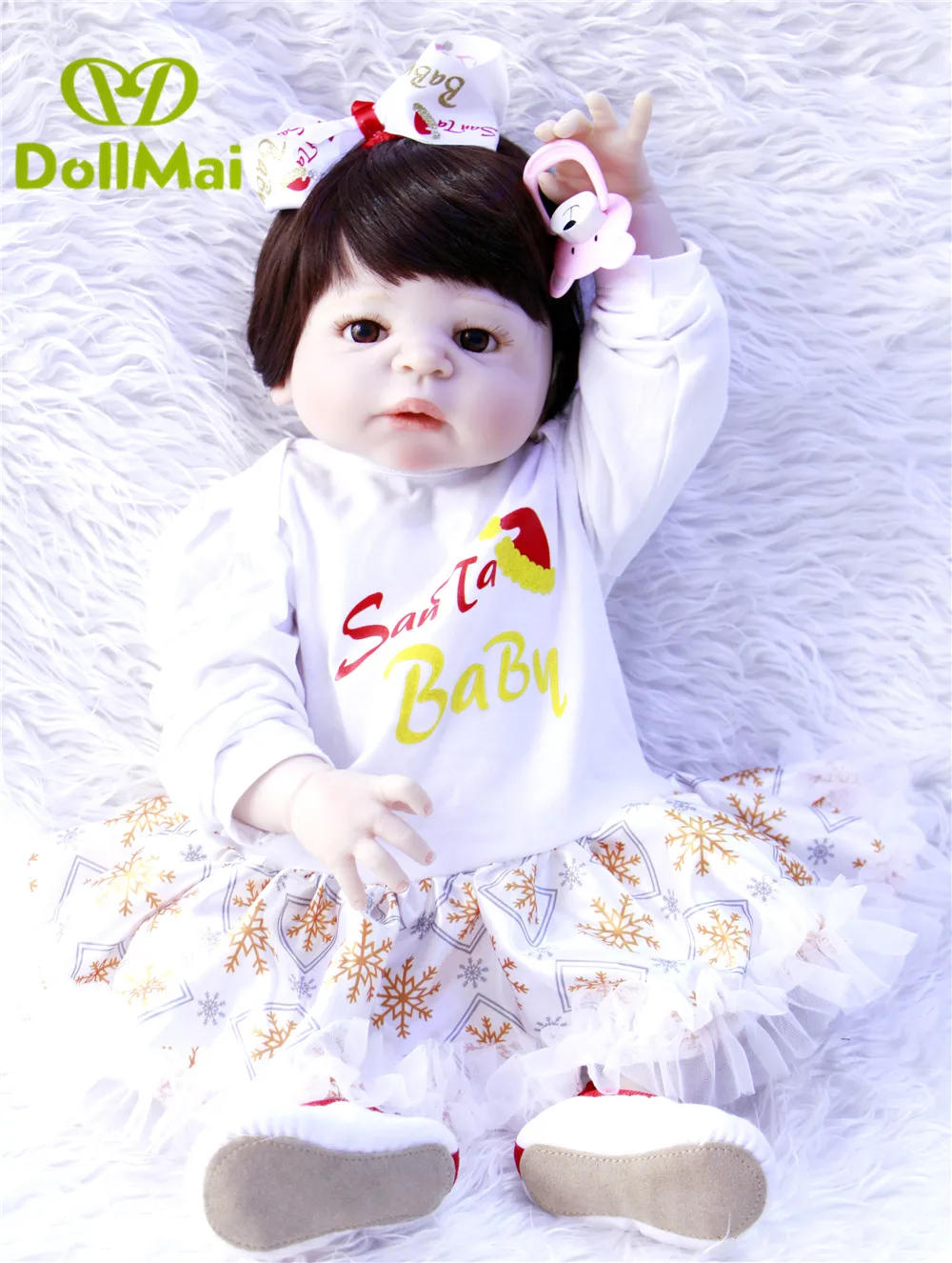 Newborn Full Body Silicone Bebe Doll Reborn 22 Inch Vinyl Realistic Collectible Doll Reborn Baby Simulator Dolls For Girls Toys
Newborn Full Body Silicone Bebe Doll Reborn 22 Inch Vinyl Realistic Collectible Doll Reborn Baby Simulator Dolls For Girls Toys
