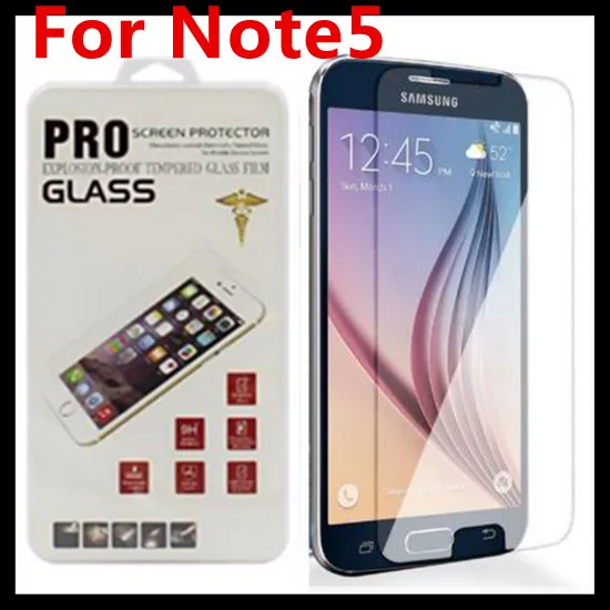 100 шт. для Samsung Galaxy Note 5 закаленное стекло 9H 0 3 мм Взрывозащищенная защита экрана 7