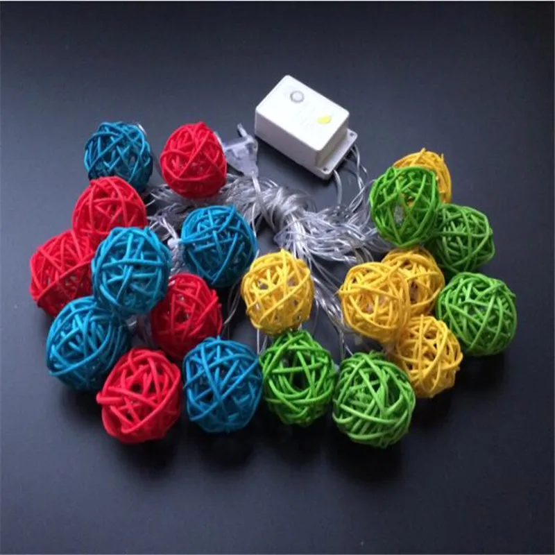 Fairy 4M 20 LED Multicolor Rattan Ball LED String Lighting warm white Holiday Xmas Wedding Party Curtain Decoration Lights Drop
Fairy 4M 20 LED Multicolor Rattan Ball LED String Lighting warm white Holiday Xmas Wedding Party Curtain Decoration Lights Drop