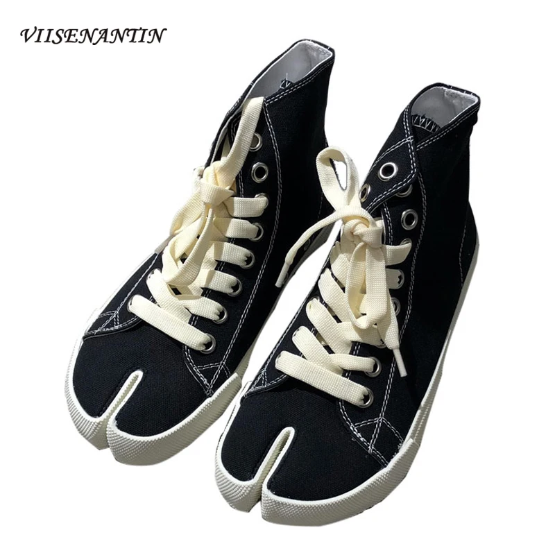 VIISENANTIN Split Toe Shoes Female Korean Retro High Top Canvas Shoes Flat Pig's Trotters Hoof Finger Shoes 2019 Hot Fashion
VIISENANTIN Split Toe Shoes Female Korean Retro High Top Canvas Shoes Flat Pig's Trotters Hoof Finger Shoes 2019 Hot Fashion