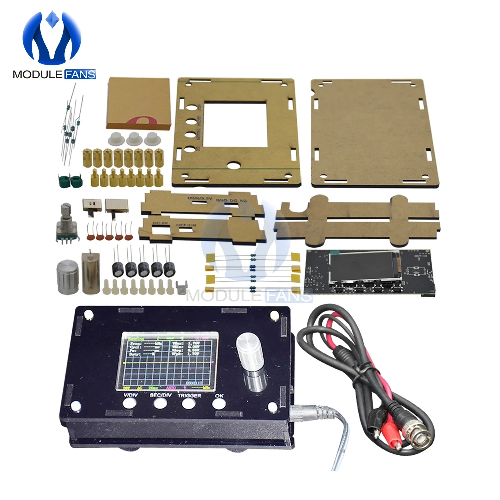 Мини цифровой осциллограф тестер DSO328 1MSPS 2 4 дюйма TFT LCD Atmega328p STM32 12 битный зонд BNC Byond