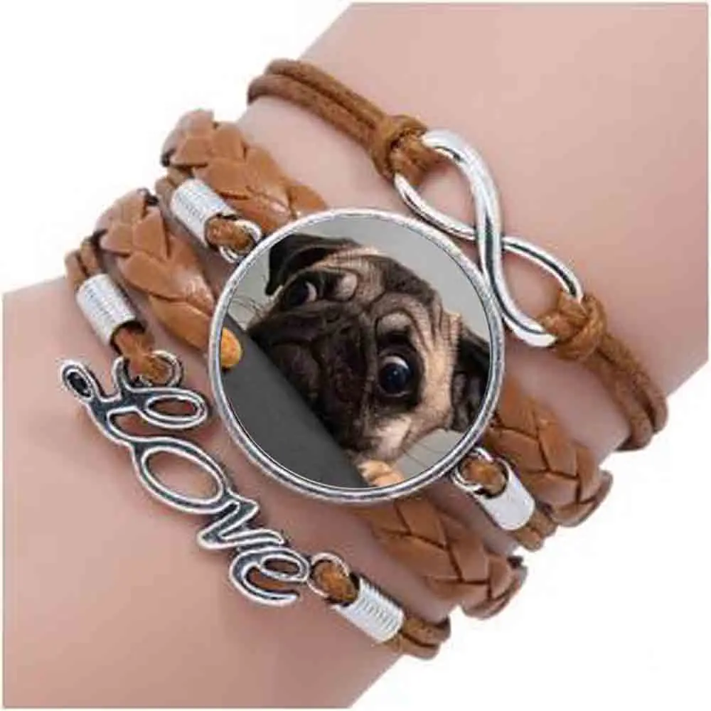 Wholesale Glass Dome Round bracelet Animals Jewelry Pug bracelets Dog Picture bracelet The Best Gift for Dog Lovers
Wholesale Glass Dome Round bracelet Animals Jewelry Pug bracelets Dog Picture bracelet The Best Gift for Dog Lovers
