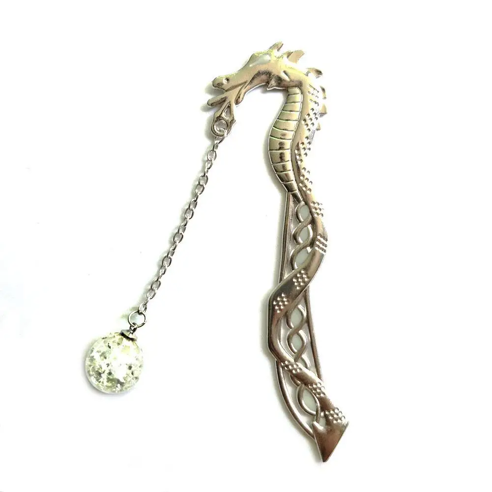 Adeeing Single Luminous Glow In The Dark Silver Dragon Shape Bookmarks Fashion Classics Petals Beads Free Bookmark Creative r60
Adeeing Single Luminous Glow In The Dark Silver Dragon Shape Bookmarks Fashion Classics Petals Beads Free Bookmark Creative r60