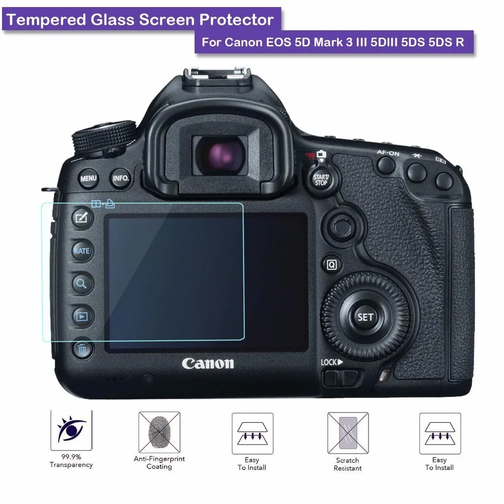 9H Hardness Premium Tempered Glass LCD Screen Protector Shield Film For Camera Canon EOS 5D MKIII/5D MK IV/5DS/5DSR Accessories
9H Hardness Premium Tempered Glass LCD Screen Protector Shield Film For Camera Canon EOS 5D MKIII/5D MK IV/5DS/5DSR Accessories