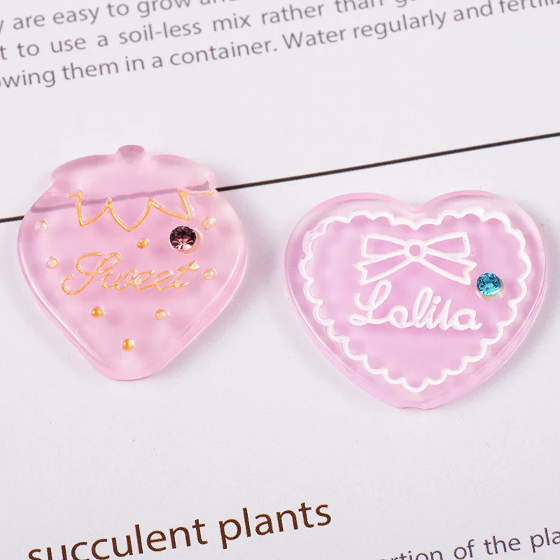 10Pcs/lot Kawaii Flatback Resin Cabochon Heart with Crystal Flat Back Resin Cabochons for Bows DIY Scrapbooking Phone Decor
10Pcs/lot Kawaii Flatback Resin Cabochon Heart with Crystal Flat Back Resin Cabochons for Bows DIY Scrapbooking Phone Decor