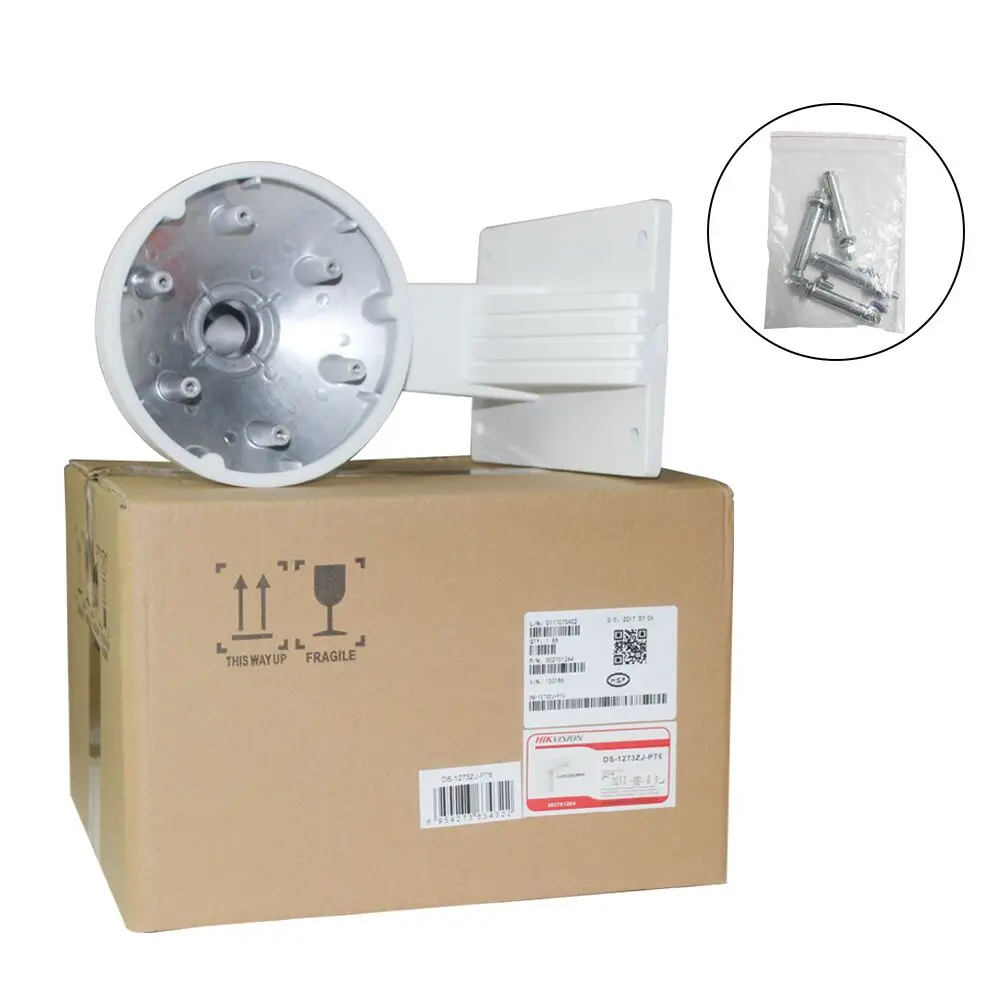 Hikvision High Quality Wall Mount Bracket DS-1273ZJ-PT6 CCTV Camera Support for PTZ Dome Camera DS-2DE3304W-DE
Hikvision High Quality Wall Mount Bracket DS-1273ZJ-PT6 CCTV Camera Support for PTZ Dome Camera DS-2DE3304W-DE