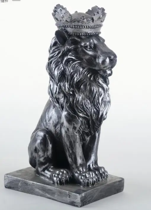 New Creative Modern Golden Crown Black lion Statue Animal Figurine Sculpture For Home Decorations Attic Ornaments Gifts
New Creative Modern Golden Crown Black lion Statue Animal Figurine Sculpture For Home Decorations Attic Ornaments Gifts