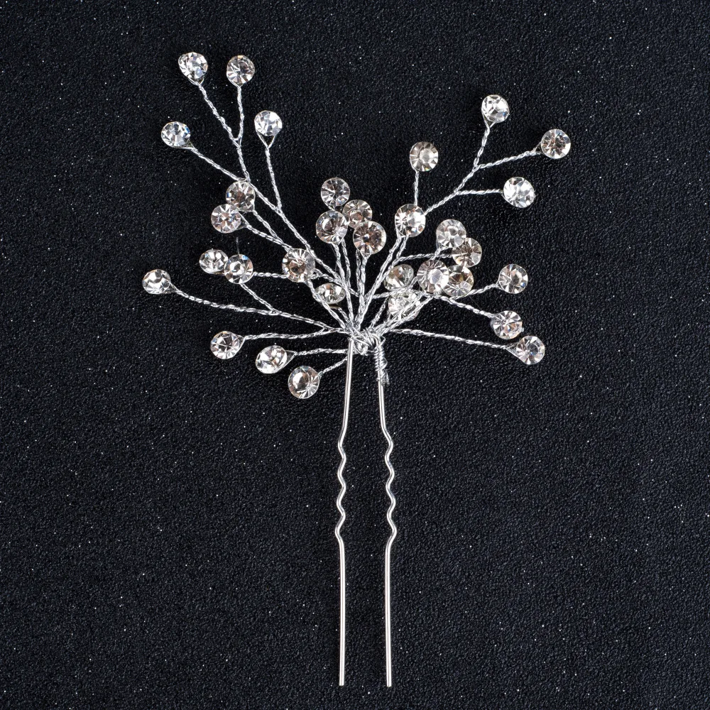 Silver Hair Pins Rhinestone Wedding Hair Accessories Cheap Simple Bridal Hairpiece Elegant Hair Jewelry New 2019
Silver Hair Pins Rhinestone Wedding Hair Accessories Cheap Simple Bridal Hairpiece Elegant Hair Jewelry New 2019