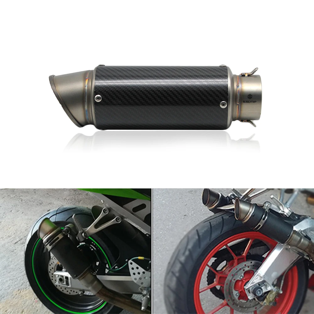 ZSDTRP 38-51mm Universal Motorcycle Exhaust Muffler SC Escape Moto Fit For Nmax Benelli BMW Honda Racing Pit Bike | Автомобили и
