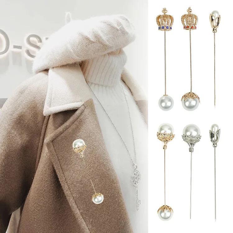 Crown Pearl Fixed Slip Non-slip Brooches Pins Simple Buckle Brooch Women Cardigan Clips Clothes Decoration Lapel Pin Accessories
Crown Pearl Fixed Slip Non-slip Brooches Pins Simple Buckle Brooch Women Cardigan Clips Clothes Decoration Lapel Pin Accessories