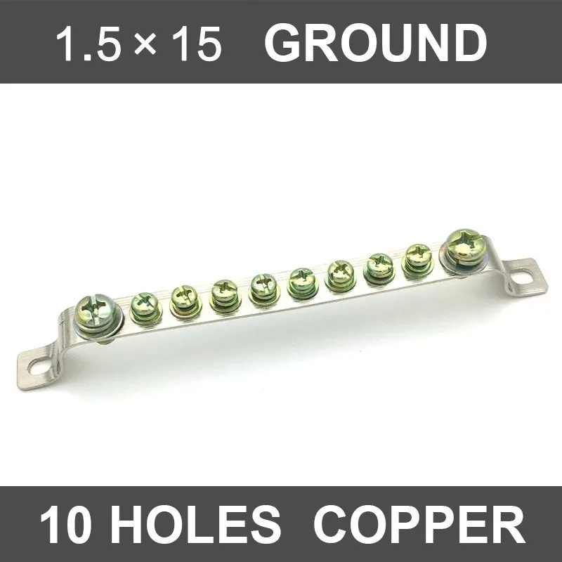 10 Hole Land Row 1.5*15 Zero Land Row Distribution Box Connection Terminal Ground Copper Strip
10 Hole Land Row 1.5*15 Zero Land Row Distribution Box Connection Terminal Ground Copper Strip