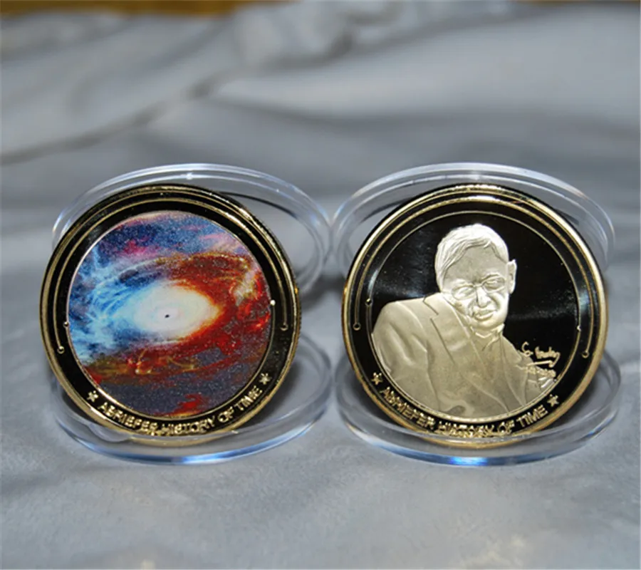 2018 Newest Design,24k gold plated Stephen William Hawking Head Portrait Coin Free shipping 20pcs/lot,custom coin
2018 Newest Design,24k gold plated Stephen William Hawking Head Portrait Coin Free shipping 20pcs/lot,custom coin