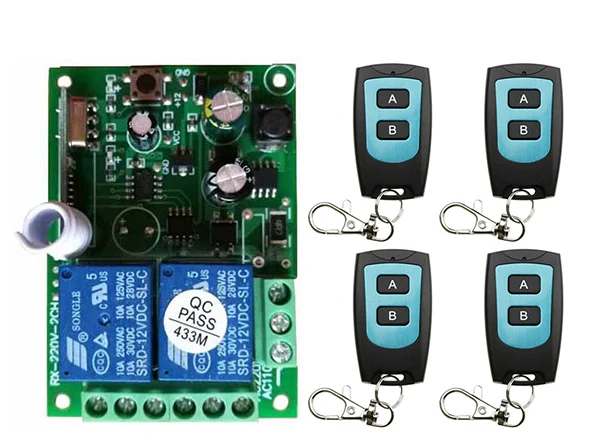 AC85V 110V 220V 250V 2CH Radio Controller RF Wireless Relay Remote Control Switch 315 MHZ 433 MHZ Transmitter+Receiver shutters
AC85V 110V 220V 250V 2CH Radio Controller RF Wireless Relay Remote Control Switch 315 MHZ 433 MHZ Transmitter+Receiver shutters