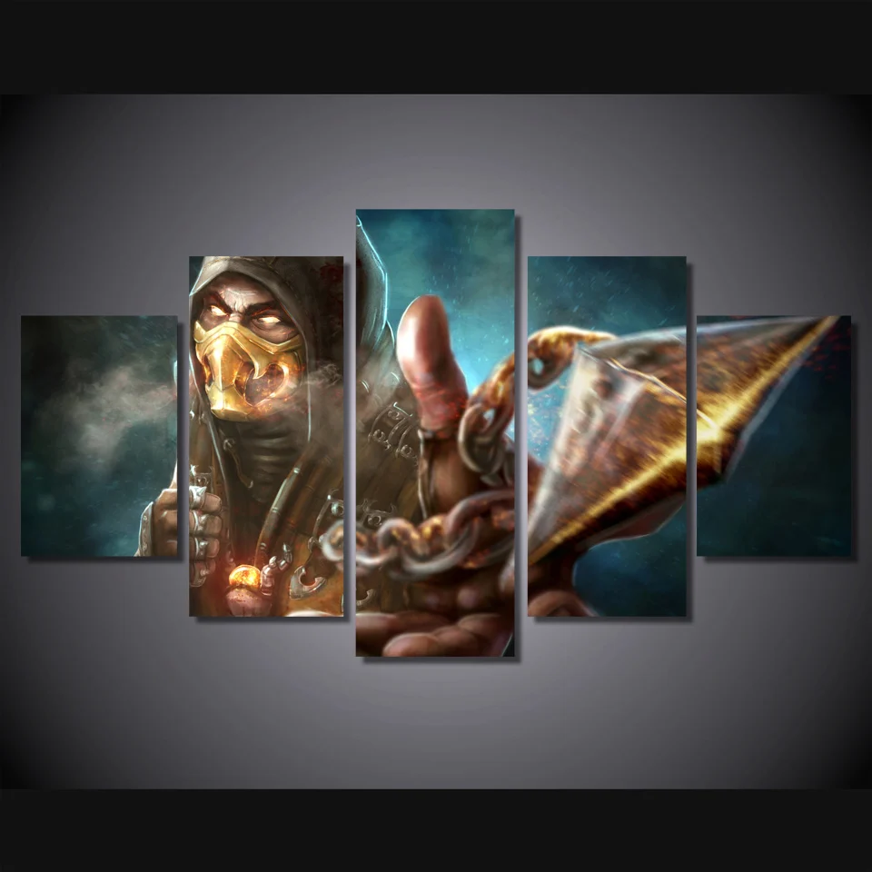 Oil Painting Cuadros Hd Mortal Kombat X Scorpion Canvas Painting On The Wall Pictures For Living Room Unframed 5 Pcs Modular
Oil Painting Cuadros Hd Mortal Kombat X Scorpion Canvas Painting On The Wall Pictures For Living Room Unframed 5 Pcs Modular