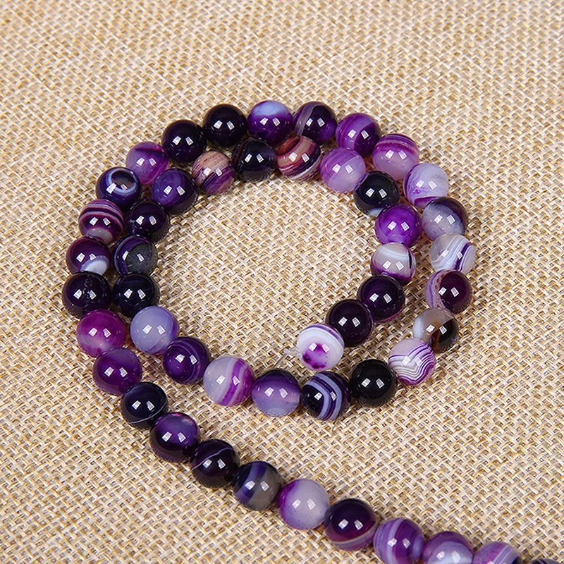 Natural purple line Natural stone beads DIY handmade jewelry factory wholesale beads accessories
Natural purple line Natural stone beads DIY handmade jewelry factory wholesale beads accessories