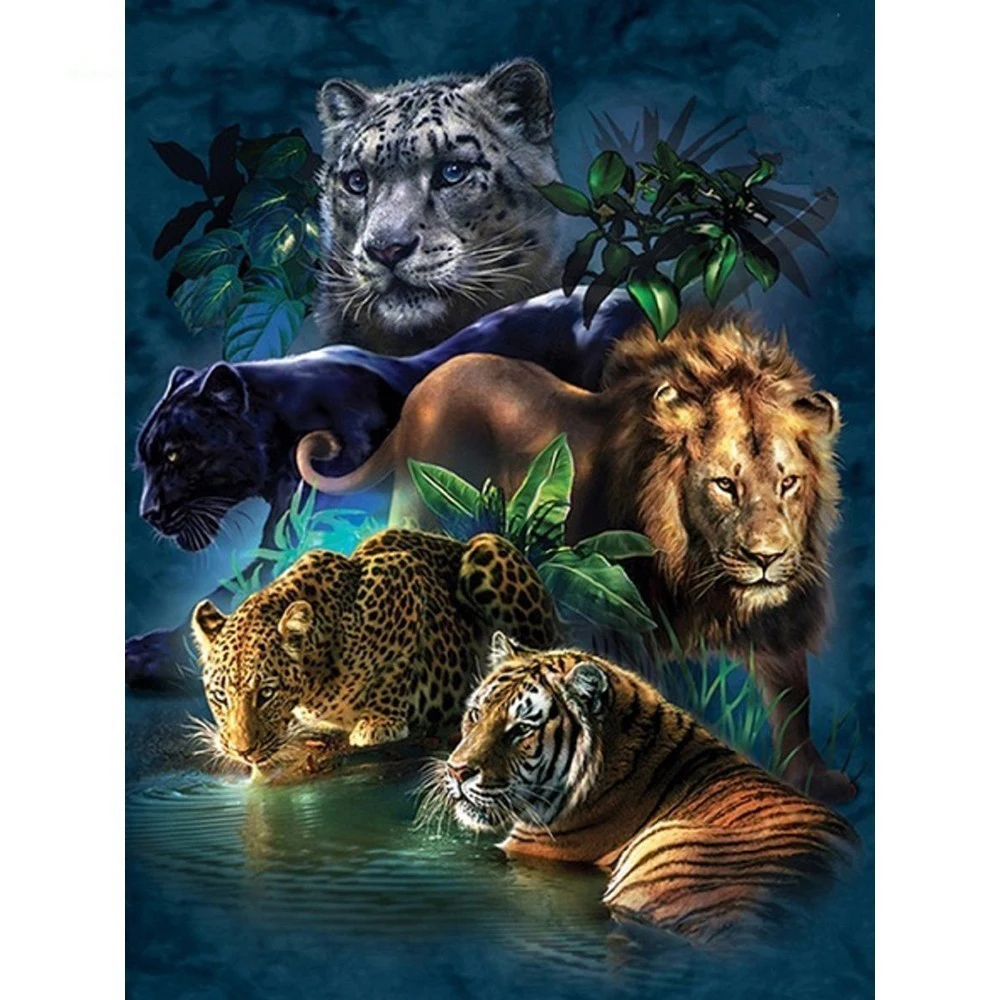 5D diy diamond painting Lion leopard bears forest full square diamond embroidery full mosaic cross stitch needleworks H769
5D diy diamond painting Lion leopard bears forest full square diamond embroidery full mosaic cross stitch needleworks H769