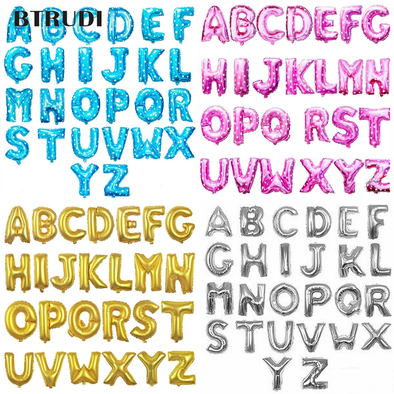 BTRUDI English letter word aluminium film balloon 16 inch 1 pcs baby shower party supplies wedding proposal confession balloon
BTRUDI English letter word aluminium film balloon 16 inch 1 pcs baby shower party supplies wedding proposal confession balloon