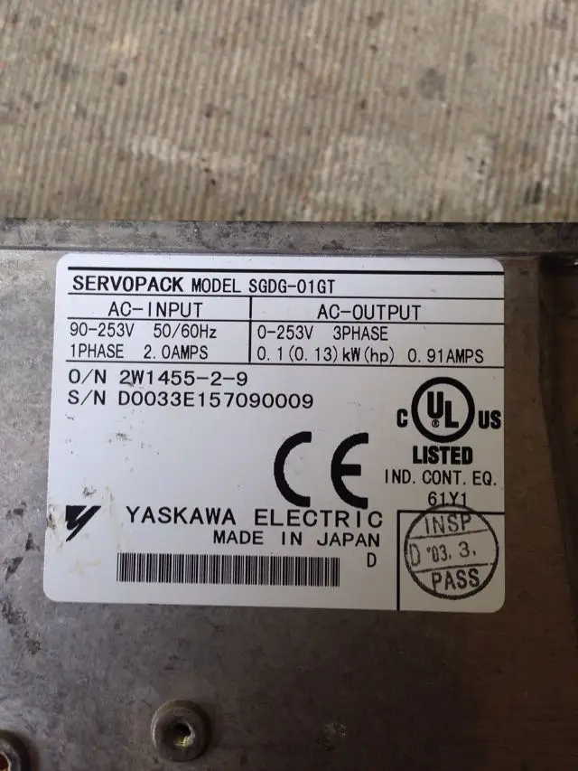 Servo drive SGDG-01GT , Used one , 90% appearance new , 3 months warranty , fastly shipping
Servo drive SGDG-01GT , Used one , 90% appearance new , 3 months warranty , fastly shipping