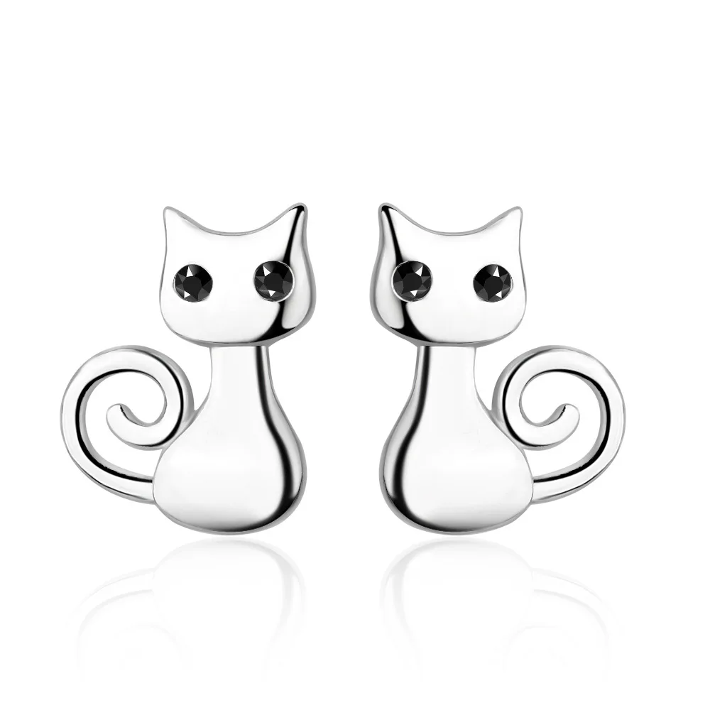 Fashion Elegant Cute Cat Animal 925 Sterling Silver Ladies Stud Earrings Original Jewelry For Women Anti Allergy Gift
Fashion Elegant Cute Cat Animal 925 Sterling Silver Ladies Stud Earrings Original Jewelry For Women Anti Allergy Gift