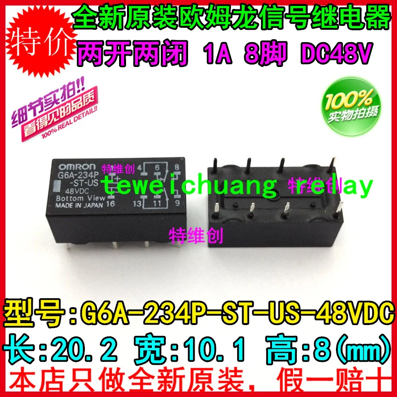 Free Shipping new original relay 10pcs/lot G6A-234P-ST-US-48V G6A-234P-ST-US-48VDC G6A-234P-ST-US 48V 1A 30VDC 8PIN
Free Shipping new original relay 10pcs/lot G6A-234P-ST-US-48V G6A-234P-ST-US-48VDC G6A-234P-ST-US 48V 1A 30VDC 8PIN