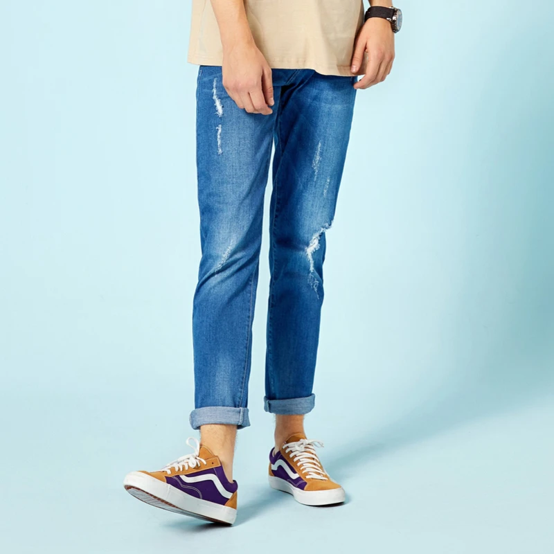 Мужские эластичные джинсы SEMIR джинсовые брюки свободного покроя из хлопка модные