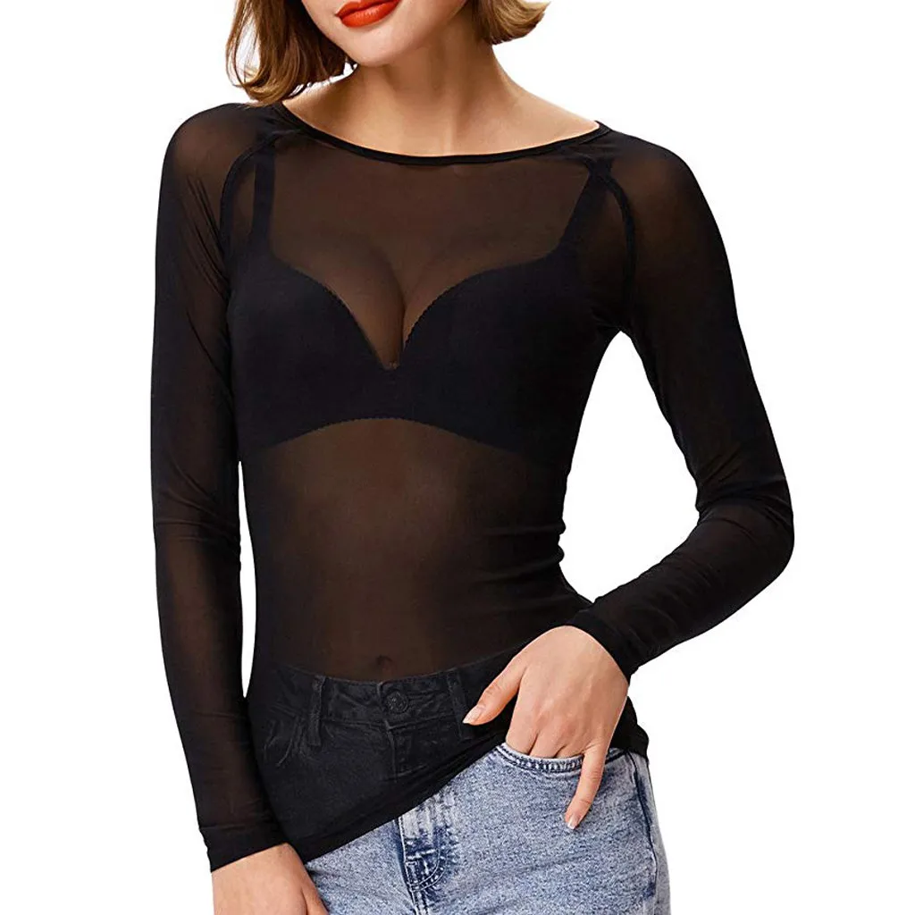 Camisa Summer Sexy Womens Blouse See-through Long Sleeve Seamless Arm Shaper Top Mesh Shirt Blouse Blusas Mujer De Moda
Camisa Summer Sexy Womens Blouse See-through Long Sleeve Seamless Arm Shaper Top Mesh Shirt Blouse Blusas Mujer De Moda