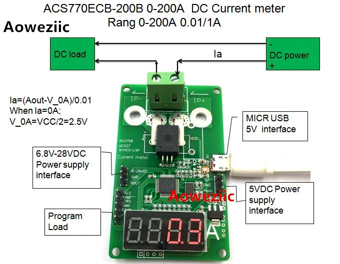 Aoweziic ACS770ECB-200B ACS770 0-200A DC Current meter Current Rang 0-200A 0.01/1A
Aoweziic ACS770ECB-200B ACS770 0-200A DC Current meter Current Rang 0-200A 0.01/1A