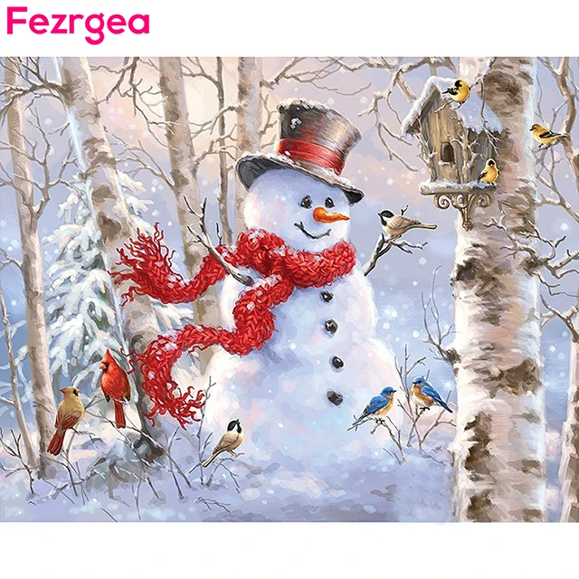 Fezrge 5D DIY Diamond Painting Christmas snowman Full Square Drill Cross Stitch Mosaic Embroidery Christmas Decoration For Home
Fezrge 5D DIY Diamond Painting Christmas snowman Full Square Drill Cross Stitch Mosaic Embroidery Christmas Decoration For Home