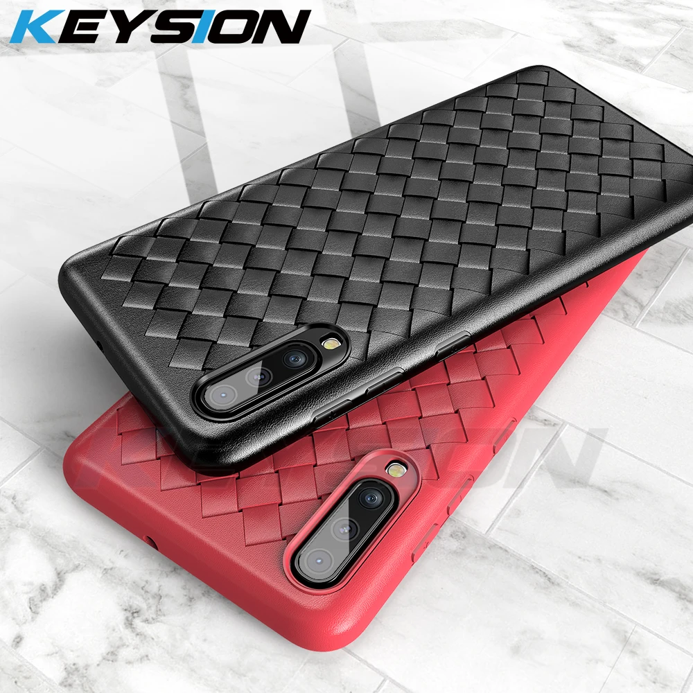 Мягкий чехол KEYSION для телефона Samsung Galaxy A9 A7 2018 A750 A6 A8Plus сетчатый ТПУ силиконовый J4 J6