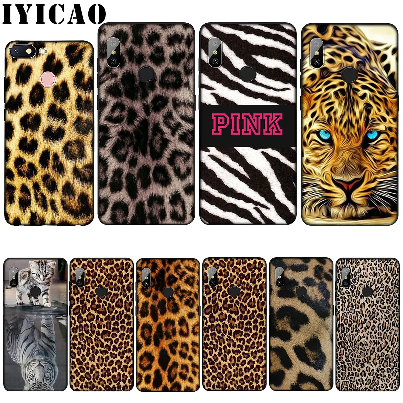Мягкий силиконовый чехол Tiger Leopard для Xiaomi Mi 10 9 8 A3 A2 9T Pro Lite SE A1 CC9 CC9E 5X 6X|Бамперы| |