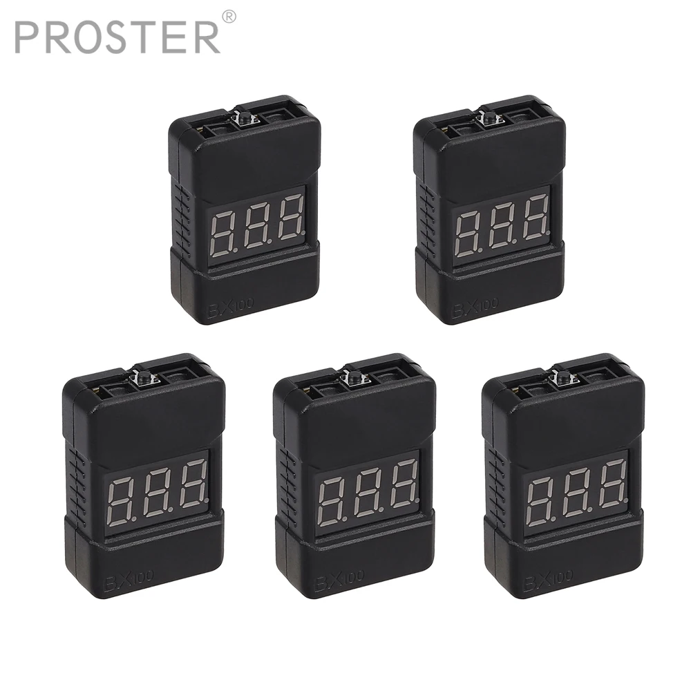 Proster for 5PCS 1-8S Lipo Li-ion Battery Voltage Tester Monitor Low-Voltage Buzzer Alarm
Proster for 5PCS 1-8S Lipo Li-ion Battery Voltage Tester Monitor Low-Voltage Buzzer Alarm