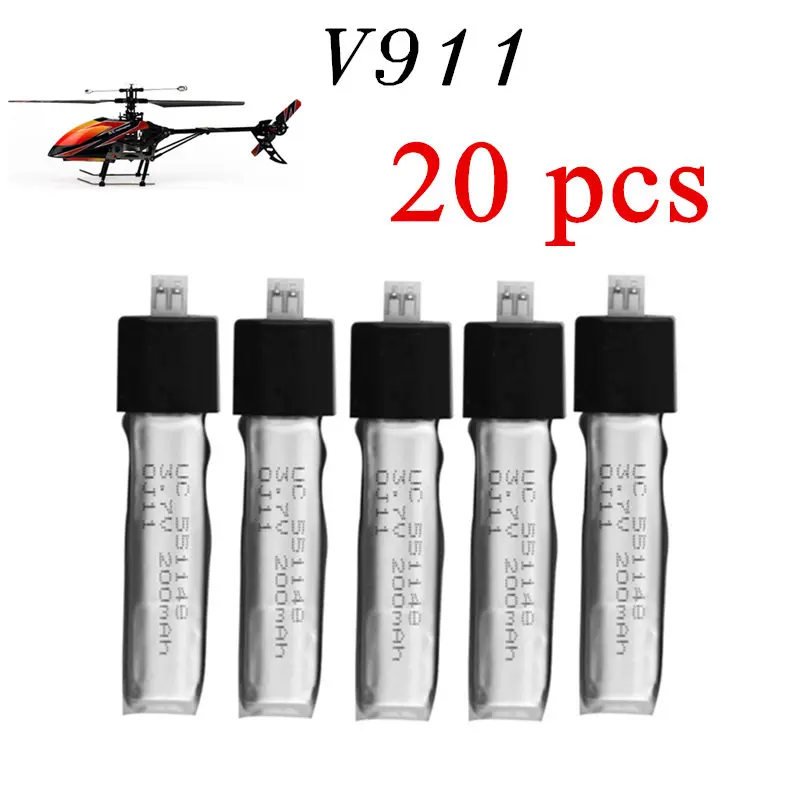 Батарея Wltoys V911 для радиоуправляемого вертолета, KV911-0005 F929 F939, 3,7 в, 200 мАч, 20 шт.
Батарея Wltoys V911 для радиоуправляемого вертолета, KV911-0005 F929 F939, 3,7 в, 200 мАч, 20 шт.