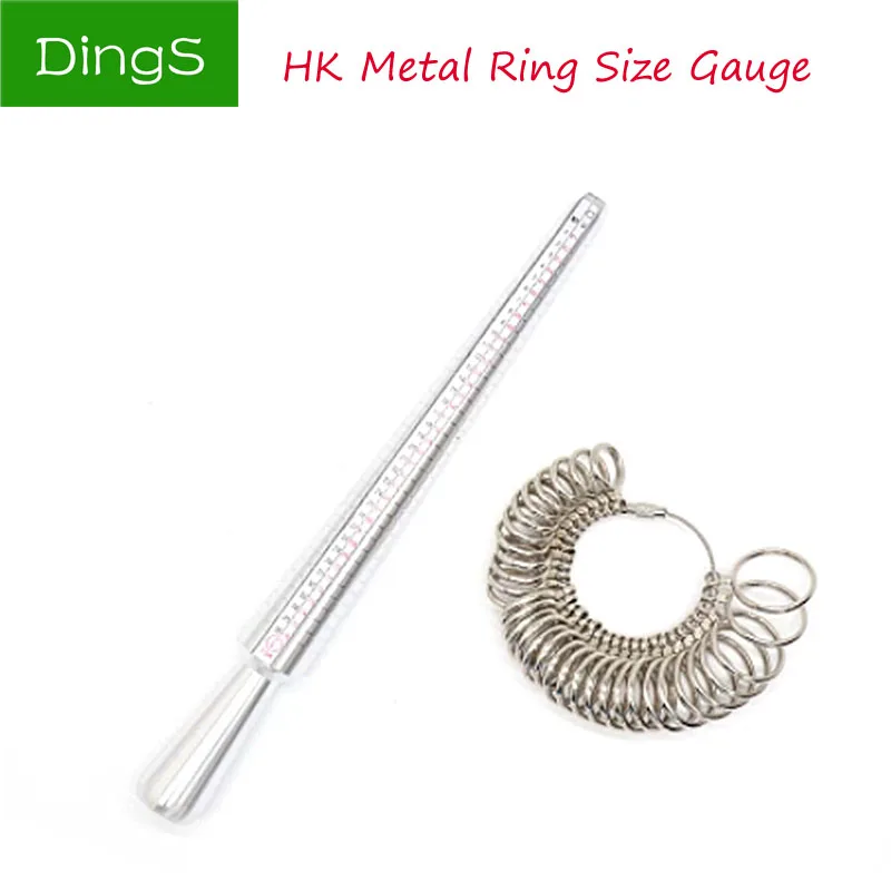 HK Standard Metal Alloy Finger Ring Sizer Gauge Ring Mandrel Sizing Measuring Stick Plastic Measuring Sizes Jewelry Tools
HK Standard Metal Alloy Finger Ring Sizer Gauge Ring Mandrel Sizing Measuring Stick Plastic Measuring Sizes Jewelry Tools