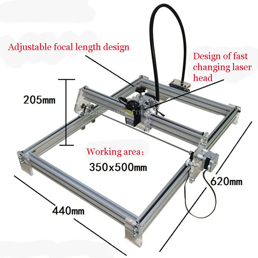 1PC 1000mW DIY Desktop Mini Laser Engraver Engraving Machine Laser Cutter Etcher 35X50cm Adjustable Laser Power
1PC 1000mW DIY Desktop Mini Laser Engraver Engraving Machine Laser Cutter Etcher 35X50cm Adjustable Laser Power