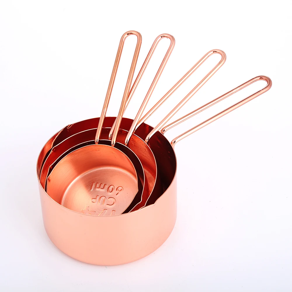 Realand Rose Gold 4pcs/set Copper Stainless Steel Measuring Cups and Spoons for Liquid and Dry Ingredients Teaspoon&Tablespoon
Realand Rose Gold 4pcs/set Copper Stainless Steel Measuring Cups and Spoons for Liquid and Dry Ingredients Teaspoon&Tablespoon