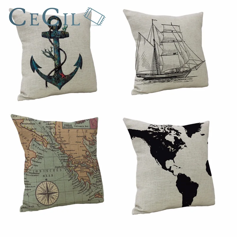 Nautical Series Cushion Cover Ships Flower Shape Map Compass Boat Decorative Office Home Sofa Bedroom Decorative Throw Pillowcas
Nautical Series Cushion Cover Ships Flower Shape Map Compass Boat Decorative Office Home Sofa Bedroom Decorative Throw Pillowcas