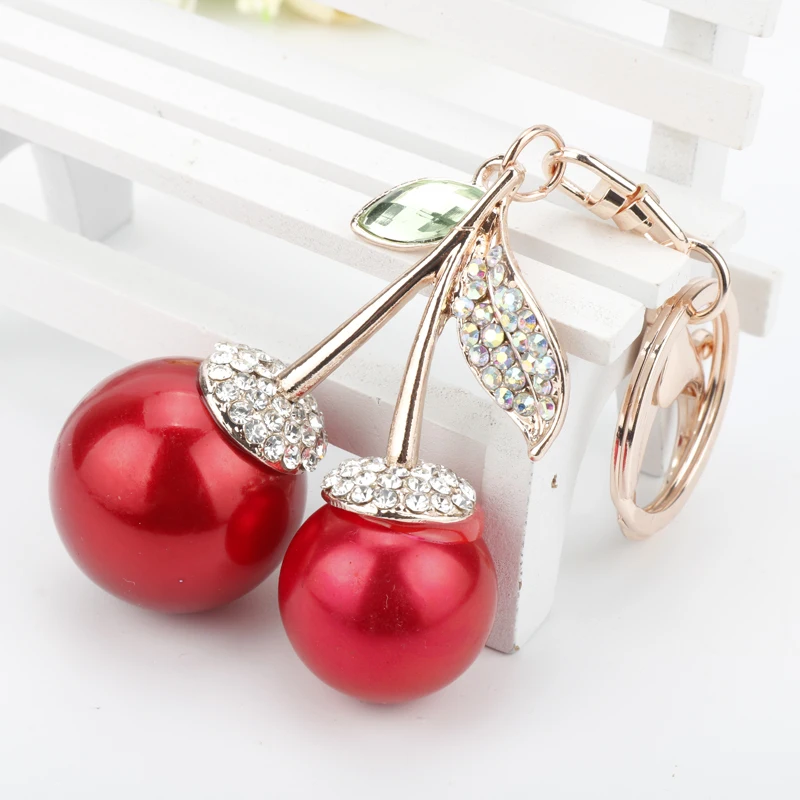 Red Cherry Keychain Crystal Rhinestone Bag Pendant Cute Cartoon Car Key Chain Ring Women Fashion Jewelry Valentine's Day Gift
Red Cherry Keychain Crystal Rhinestone Bag Pendant Cute Cartoon Car Key Chain Ring Women Fashion Jewelry Valentine's Day Gift
