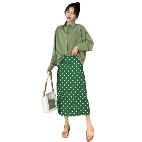 Korean Elegant Dot 2 Pcs Set High Waist Brief Plus Size Fashion Conjunto Feminino Single Breasted Pocket Chic Two Piece Set
Korean Elegant Dot 2 Pcs Set High Waist Brief Plus Size Fashion Conjunto Feminino Single Breasted Pocket Chic Two Piece Set