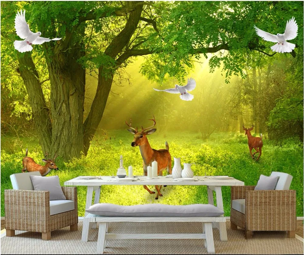 Custom mural 3d photo wallpaper Green trees fawn pigeons decor painting 3d wall murals wallpaper for living room walls 3 d
Custom mural 3d photo wallpaper Green trees fawn pigeons decor painting 3d wall murals wallpaper for living room walls 3 d