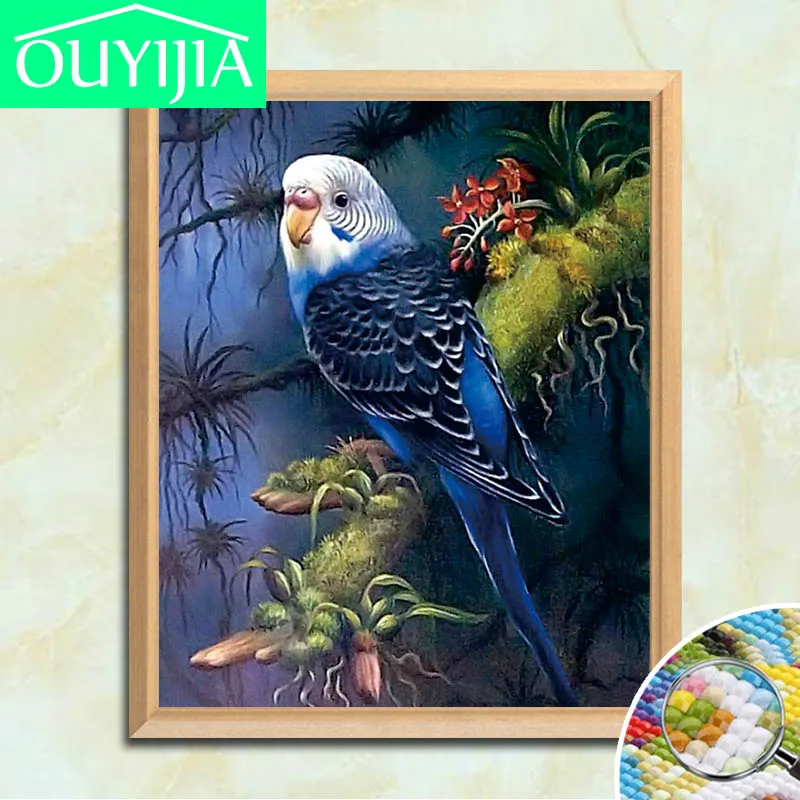 

OUYIJIA 5D DIY Diamond Painting Full Square Diamante mosaic"Lucky Bird"Cross stitch Kit Diamond Embroidery Home Decoration Gift