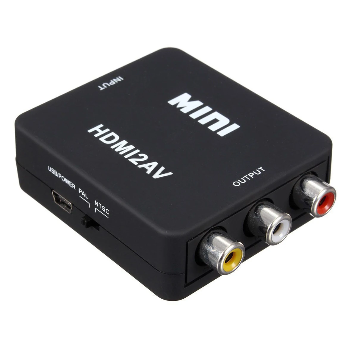 MAHA MINI HDMI к 3RCA CVBS композитный видео AV конвертер адаптер ТВ PS3 VHS VCR DVD черный|mini hdmi|mini