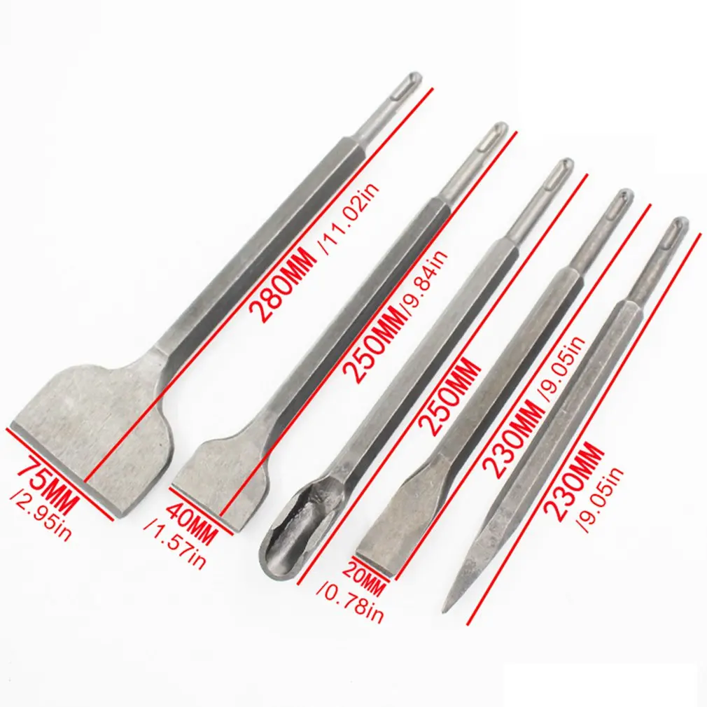 Round Shank Pointed Flat Chisel U-Shaped Chisel Concrete Electric Hammer Drill Bit Electric Shock Widened Flat Chisel Drop Ship 
Round Shank Pointed Flat Chisel U-Shaped Chisel Concrete Electric Hammer Drill Bit Electric Shock Widened Flat Chisel Drop Ship