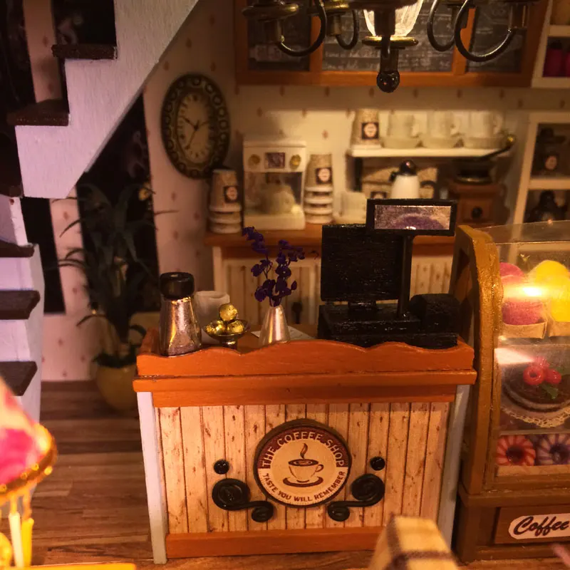 iiE Create Doll House Diy Wooden Dollhouse Fashion Coffee Shop Store Three Layer with Bedroom Miniature Furniture Toys for Girl
iiE Create Doll House Diy Wooden Dollhouse Fashion Coffee Shop Store Three Layer with Bedroom Miniature Furniture Toys for Girl